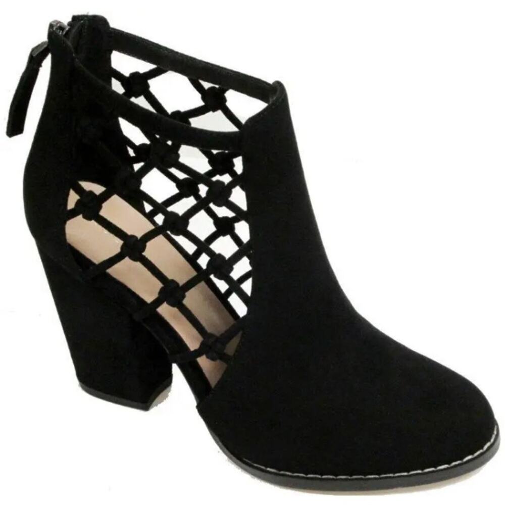 Joe's Jeans Black Lattice Ankle Booties